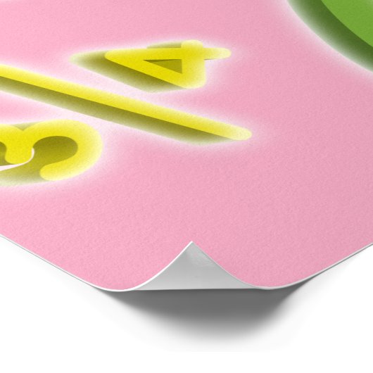 Leuk wiskunde citaat Cool modern meisjesachtig roz Poster (Hoek)