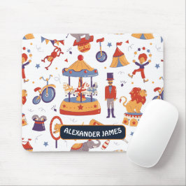 Leuk wit carnaval Kinder school circus patroon Muismat