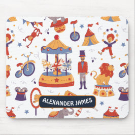 Leuk wit carnaval Kinder school circus patroon Muismat