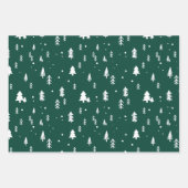 Leuk wit kerstboom patroon inpakpapier vel (Voorkant)