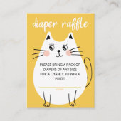 Leuk wit kitty kat luier loterij ticket informatiekaartje (Voorkant)