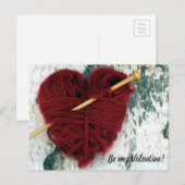 Leuk wolhart met breinaaldfoto feestdagenkaart (Voorkant / Achterkant)