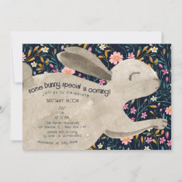 Leuk Woodland Bunny Floral Baby shower Kaart