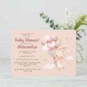 Leuk Woodland Bunny Rabbit Baby shower Kaart (Staand voorkant)