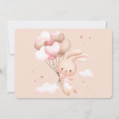 Leuk Woodland Bunny Rabbit Baby shower Kaart (Achterkant)