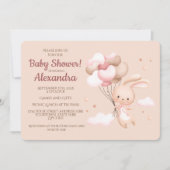 Leuk Woodland Bunny Rabbit Baby shower Kaart (Voorkant)