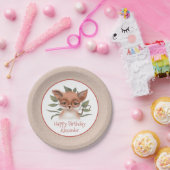 Leuk Woodland Fox Kinderverjaardagsfeestje Papieren Bordje (Feest)