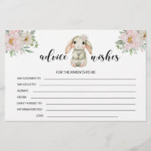 Leuk Woodland meisje baby shower advies wensen Briefpapier (Voorkant)
