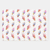 Leuk zacht serveer ijs party design inpakpapier vel (Voorkant 2)