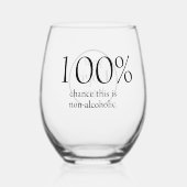 Leuk Zakelijk Logo Sober Bar Wijnglas Zonder Voet (Voorkant)