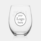 Leuk Zakelijk Logo Sober Bar Wijnglas Zonder Voet (Achterkant)