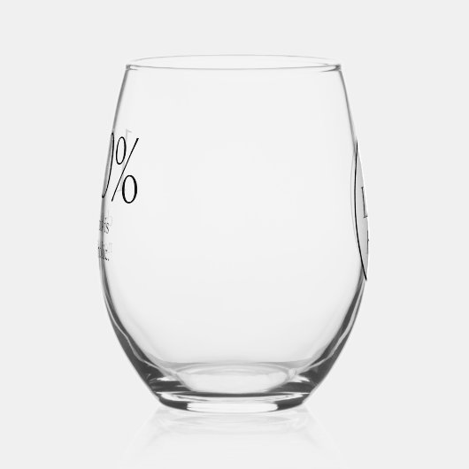 Leuk Zakelijk Logo Sober Bar Wijnglas Zonder Voet (Links)