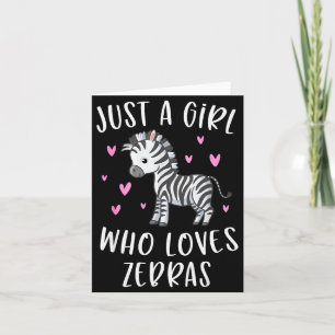 Leuk zebra shirt voor meisjes gewoon een meisje da kaart