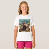 Leuk Zee Otter T Shirt - Leuke dierlijke Shirten (Voorkant volledig)