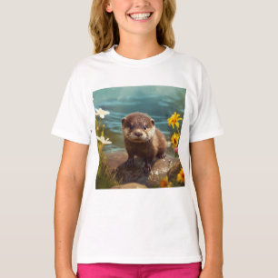 Leuk Zee Otter T Shirt - Leuke dierlijke Shirten