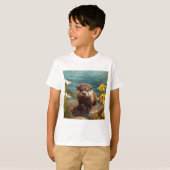 Leuk Zee Otter T Shirt - Leuke dierlijke Shirten (Voorkant volledig)