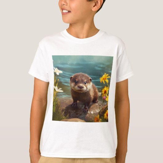 Leuk Zee Otter T Shirt - Leuke dierlijke Shirten (Voorkant)