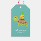 Leuk Zee Schildpad Kerst Cadeaulabel (Voorkant)