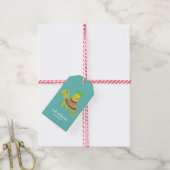 Leuk Zee Schildpad Kerst Cadeaulabel (Met Touw)
