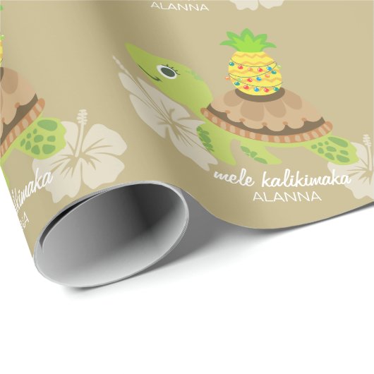 Leuk Zee Schildpad Kerst Cadeaupapier (Rol Hoek)