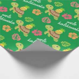 Leuk Zee Schildpad Kerst Cadeaupapier