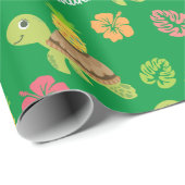 Leuk Zee Schildpad Kerst Cadeaupapier (Rol Hoek)