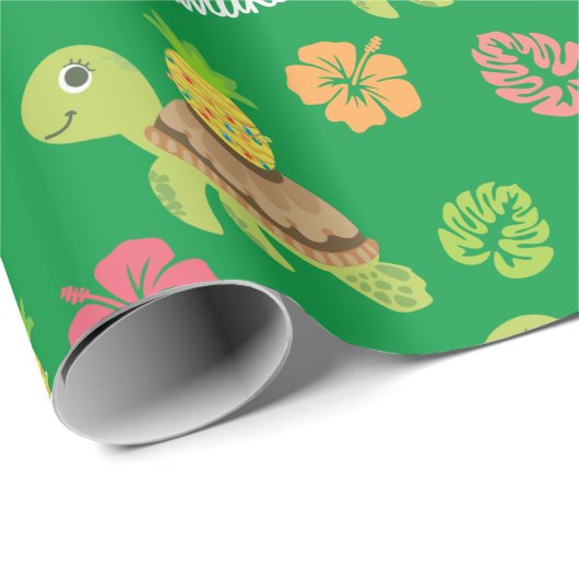 Leuk Zee Schildpad Kerst Cadeaupapier (Rol Hoek)