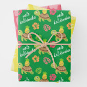 Leuk Zee Schildpad Kerst Inpakpapier Vel (In situ)