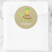 Leuk Zee Schildpad Kerst Ronde Sticker (Tas)