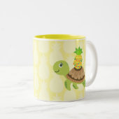 Leuk Zee Schildpad Kerst Tweekleurige Koffiemok (Voorkant rechts)