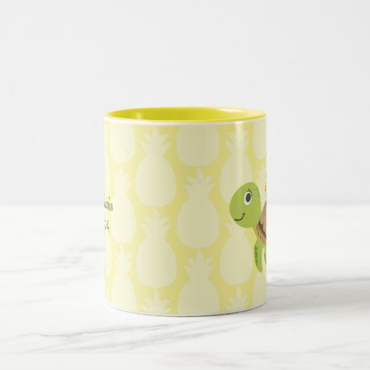 Leuk Zee Schildpad Kerst Tweekleurige Koffiemok (Center)