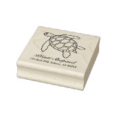 Leuk Zee Turtle Naam Adres Rubberstempel (Stempel)