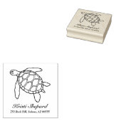 Leuk Zee Turtle Naam Adres Rubberstempel (Gestempeld)
