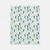Leuk zeepaardjes patroon fleece deken (Voorkant)