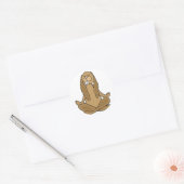 Leuk Zen Konijntje in Yoga Pose Ronde Sticker (Envelop)