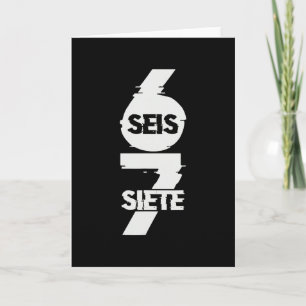 Leuk Zes Zeven In het Spaans Seis Siete 67 Brainro Kaart