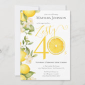 Leuk Zesty Lemon 40e verjaardagsfeestje Kaart (Voorkant)