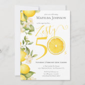 Leuk Zesty Lemon 50ste verjaardagsfeestje Kaart (Voorkant)