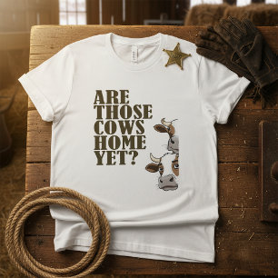 Leuk Zijn Die Koeien Al Thuis Western ID1318 T-shirt