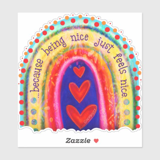 Leuk zijn voelt leuke regenboog-inspiratie sticker (Vel)