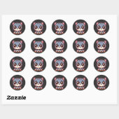 Leuk zittend kitten ronde sticker (Vel)