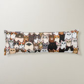 Leuk zo veel katten en Kittens collage Lichaamskussen (Achterkant)