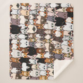 Leuk zo veel katten en Kittens collage Sherpa Deken (Voorkant)