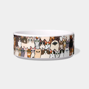Leuk Zo Veel Katten en Kittens Collagepatroon Voerbakje