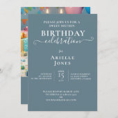 LEUK ZOET 16 VERJAARDAGSTAART, VIERING KAART (Voorkant / Achterkant)