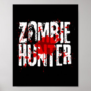 Leuk Zombie Hunter Ontwerp voor Jongens Meisjes Ha Poster