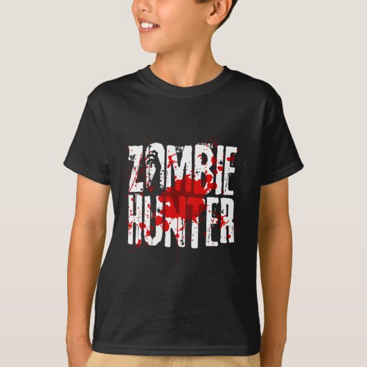 Leuk Zombie Hunter Ontwerp voor Jongens Meisjes Ha T-shirt (Voorkant)
