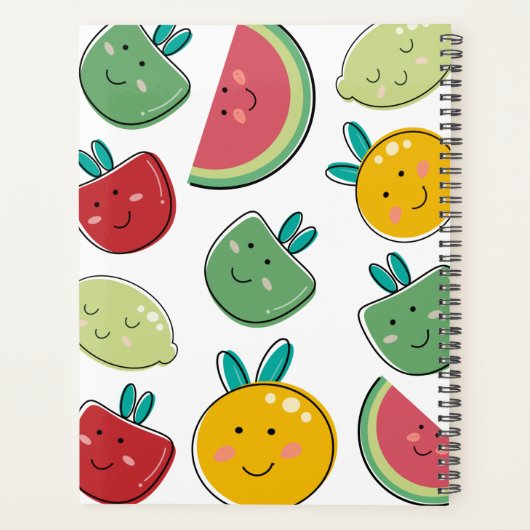 Leuk Zomer Fruit Patroon Dagelijks en Maandelijks Planner (Achterkant)