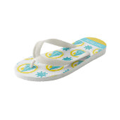 Leuk zomer nautisch patroon gepersonaliseerd kinder teenslippers (Schuin)