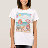 Leuk Zomer Strand met Vrienden Mam's T-shirt (Voorkant)